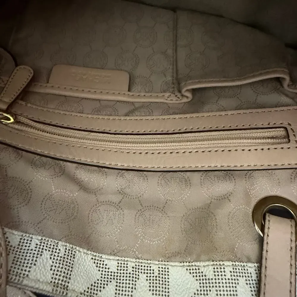 Michael Kors Tote Bag Purse Shoulder Bag Signature Logo Double Strap